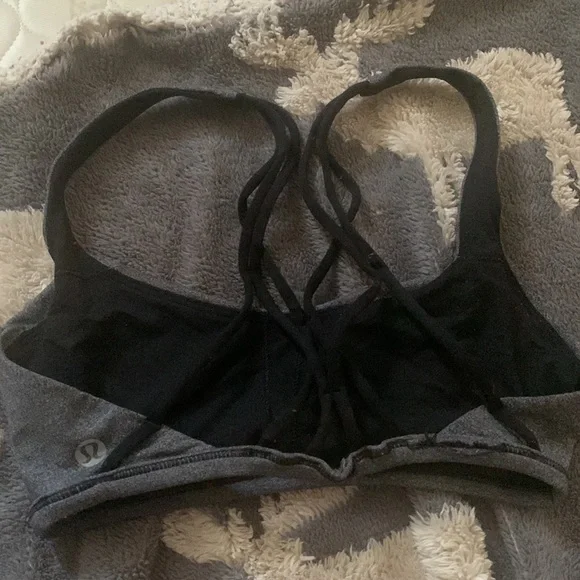 Lululemon Free To Be Zen Heather Black Grey Bra - Picture 2 of 5